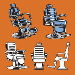 barber saloon seat professional vector