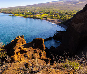 Oneuli Beach From Puu Olai, Puu Olai Cinder Cone Hiking Trail, Maui, Hawaii, USA
