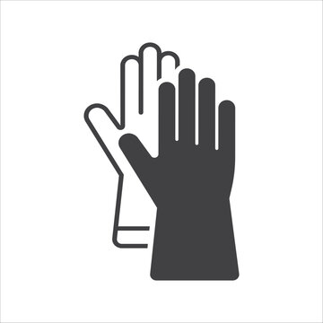 recommend clip art: Safety Gloves Icon Symbol. Protective glove symbol. Safety construction sign. Hand protection icon. Vector illustration