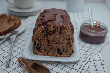 dark Chocolate bundt cake with chocolate ganache