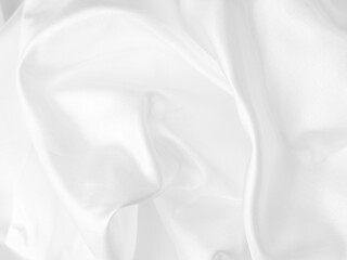 Obraz premium white silk fabrik background with copy space for inscription,satin backdrop