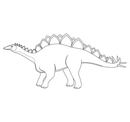 kids' coloring pages for hand drawing with cute dinosaur