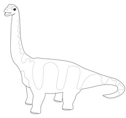 kids' coloring pages for hand drawing with cute dinosaur