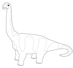 kids' coloring pages for hand drawing with cute dinosaur