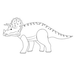 kids' coloring pages for hand drawing with cute dinosaur