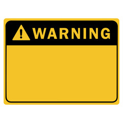 Naklejka premium Hazard warning attention sign with exclamation mark symbol vector editable
