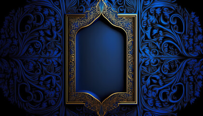 Ramdan frames, Ramzaan frames, background for Ramzaan, royal blue theme for Ramdan 