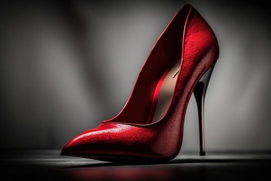 Dark red high heel shoes hot sale
