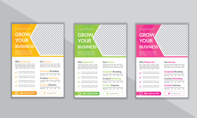 Corporate business flyer template design. marketing, business proposal, promotion, advertise, publication, cover page.