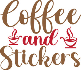 coffee and stickers