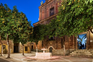 Naklejka premium Iglesia Colegial del Divino Salvador, Plaza del Salvador, Sevilla, Spanien