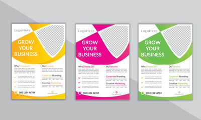 Corporate business flyer template design. marketing, business proposal, promotion, advertise, publication, cover page.