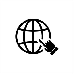 Go to web Icon in trendy flat style isolated on white background. Website pictogram. Internet symbol for your web site design