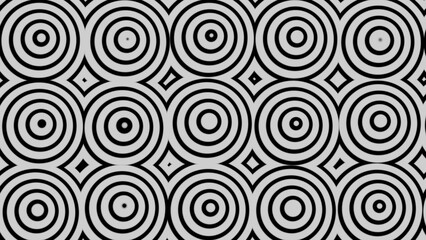 Fototapeta premium Hypnotic abstract illustratration. Black and white