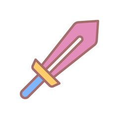 wood sword icon for your website design, logo, app, UI. 