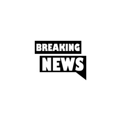 Breaking news icon isolated on white background. 