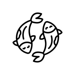 koi icon for your website design, logo, app, UI. 
