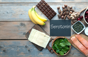 Serotonin foods concept
