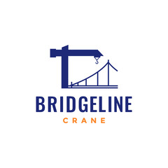 weight equipment crane building construction bridge architecture structure logo design vector icon
