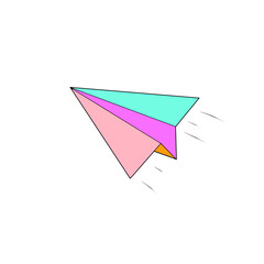 Doodle paper plane. 