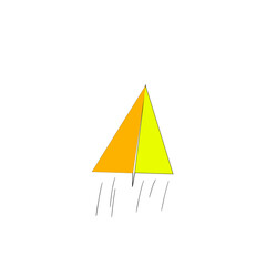 Fototapeta premium Doodle paper plane. 