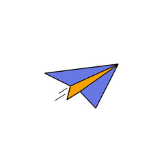Doodle paper plane.