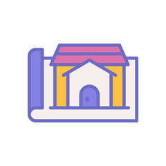 planing house icon for your website design, logo, app, UI. 