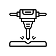 jackhammer icon for your website design, logo, app, UI. 