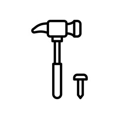 hammer icon for your website design, logo, app, UI. 