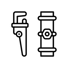 pipe wrench icon for your website design, logo, app, UI. 