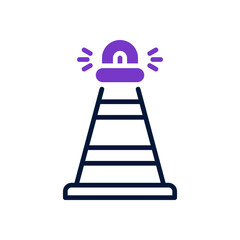 traffic cone icon for your website design, logo, app, UI. 