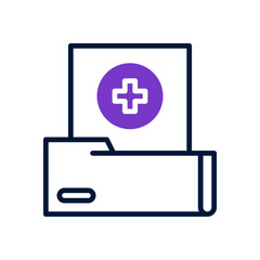 medical folder icon for your website design, logo, app, UI. 