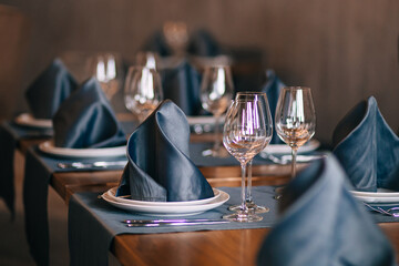 Beautiful Easter table setting with festive decor indoors