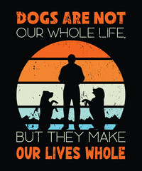 Obraz premium Dog love quote t-shirt design template vector