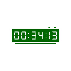 Digital clock number set. Electronic figures. Vector illustration.