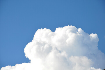 Naklejka na ściany i meble Blue sky with clouds spectacular view background