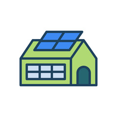 solar home icon for your website design, logo, app, UI. 