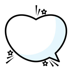 Isolated empty comic speech bubble Vector