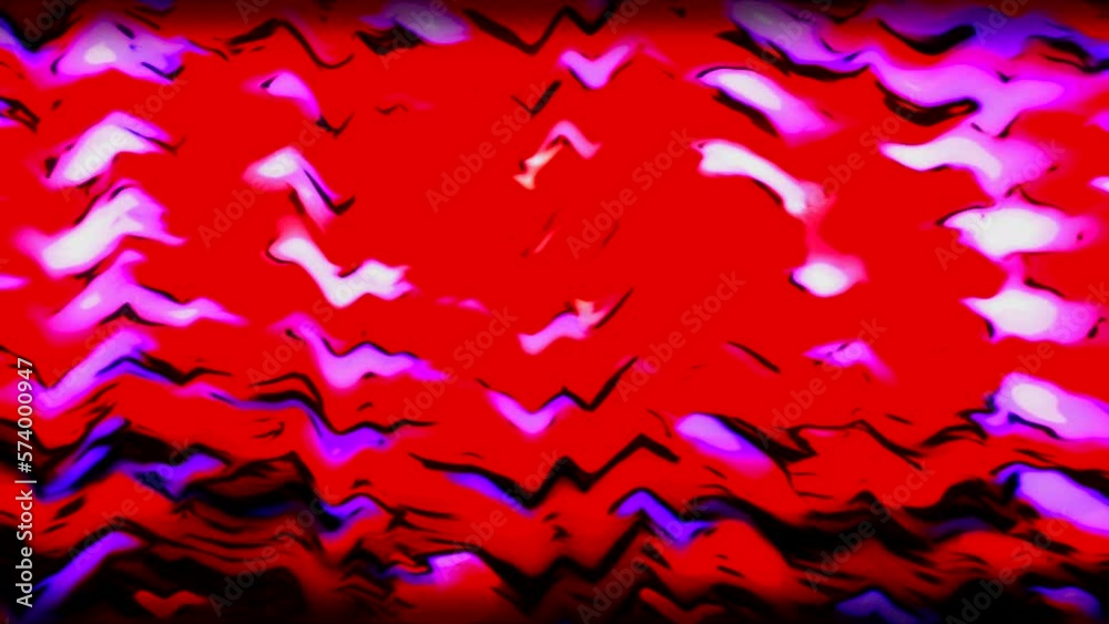 Poster blue and red background made in abstraction. motion. illuminated and spilling liquid made in 3d form