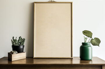 A picture frame sitting on top of a table 