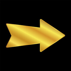 gold arrow vector logo template