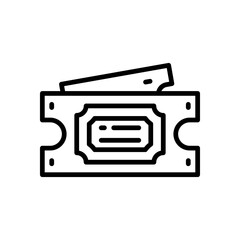 ticket icon for your website, mobile, presentation, and logo design.