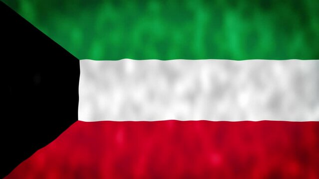 A beautiful view of Kuwait flag video. 3d flag waving video. Kuwait flag 4k resolution. Kuwait flag Closeup 4k video. Kuwait City.