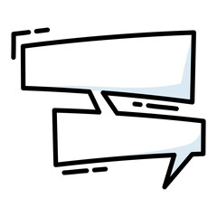 Isolated empty comic speech bubble Vector