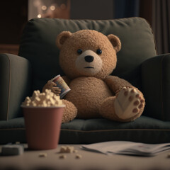 hey! Somebody call that friend! Maybe you're so focused on the movie that you forget the popcorn is getting cold? ai generated