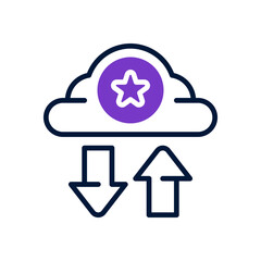 transfer cloud icon for your website, mobile, presentation, and logo design.