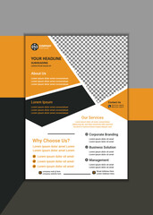 Creative Corporate Business Flyer Template Simple and clean A4 Size with Bleed Vector design