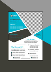 Creative Corporate Business Flyer Template Simple and clean A4 Size with Bleed Vector design