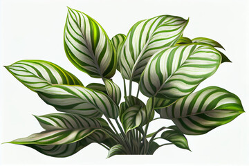 Calathea plant, calathea leaves, calathea plant stripes, calathea plant generative ai