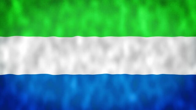 Sierra Leone Waving Flag, Sierra Leone Flag, Flag of Sierra Leone Waving Animation, Sierra Leone Flag 4K Footage.